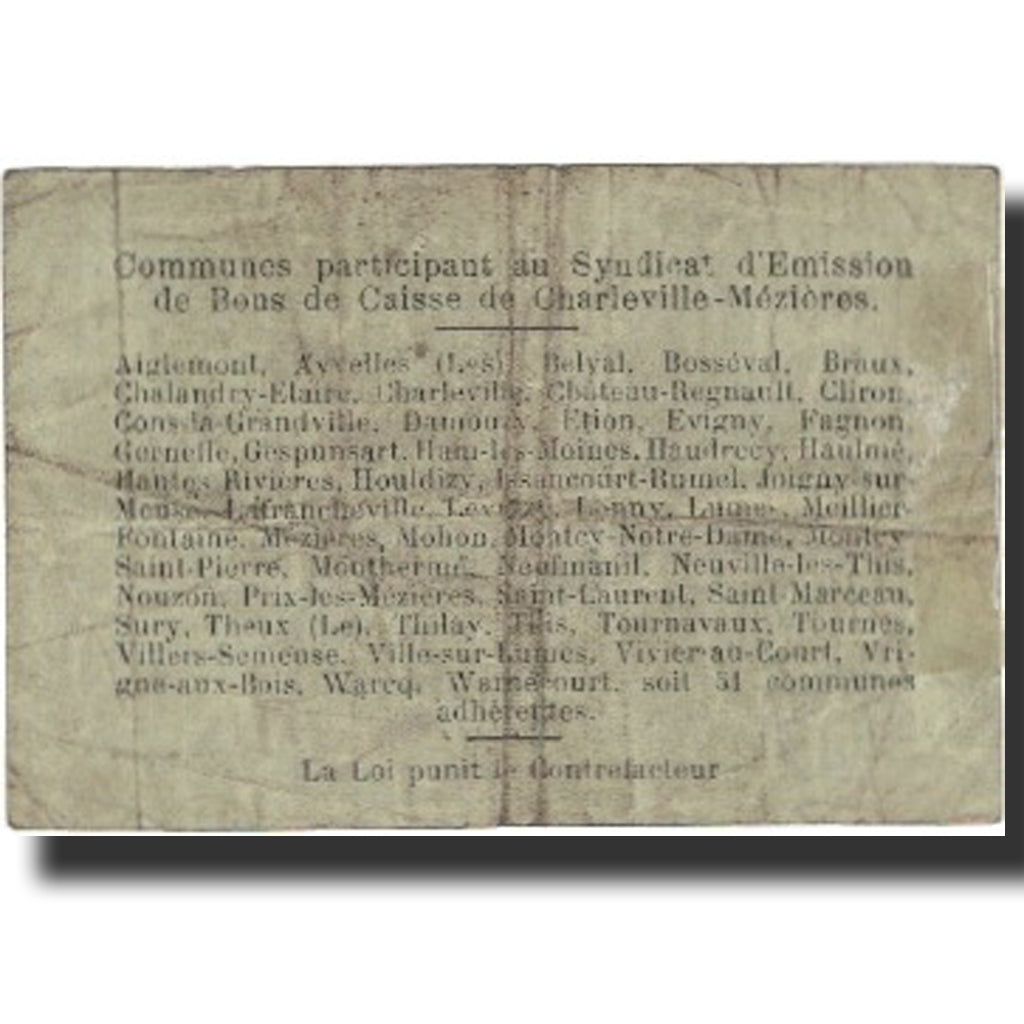 Frankreich, Charleville-Mézières, 1 Franc, 1916, S+, Pirot:08-83