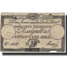 France, 25 Sols, VF(20-25), KM:A55