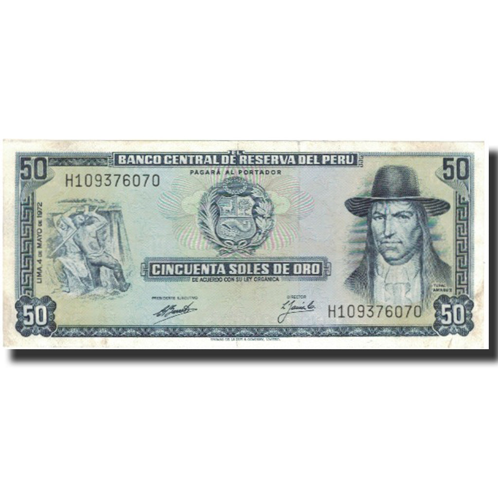 Banknote, Peru, 50 Soles De Oro, 1972, 1972-05-04, KM:101b, AU(55-58)
