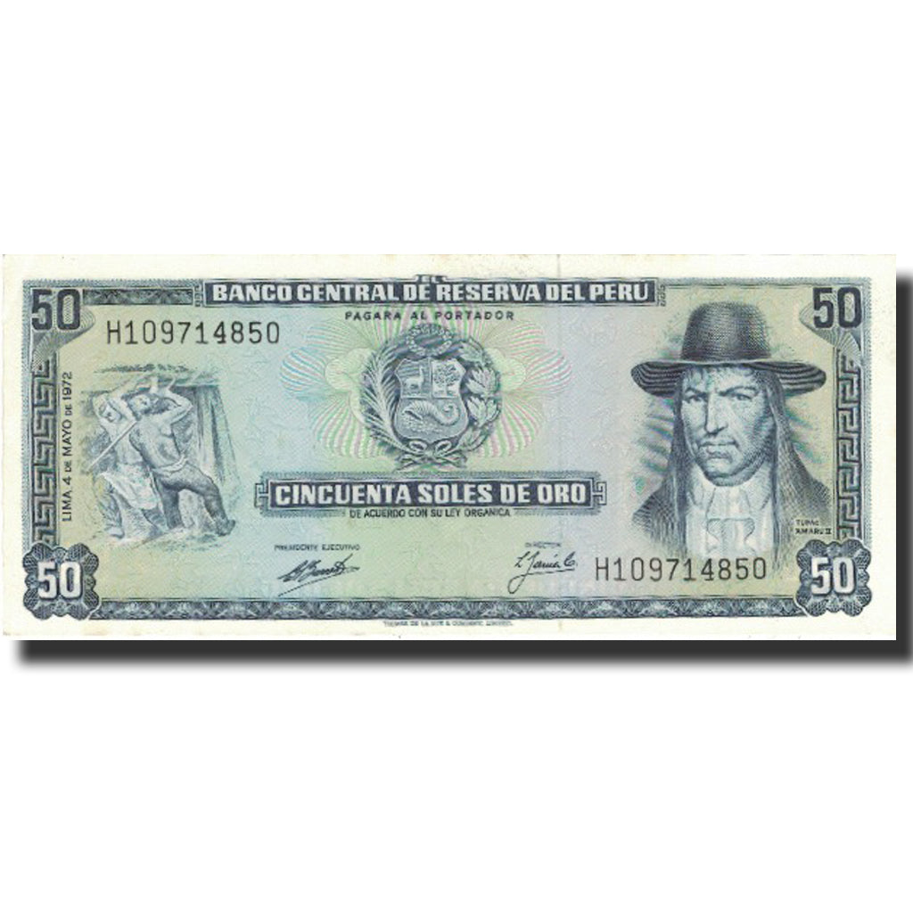 Banknote, Peru, 50 Soles De Oro, 1972, 1972-05-04, KM:101b, AU(55-58)