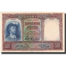 Biljet, Spanje, 500 Pesetas, 1931, 1931-04-25, KM:84, SUP+