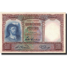 Billet, Espagne, 500 Pesetas, 1931, 1931-04-25, KM:84, SUP+