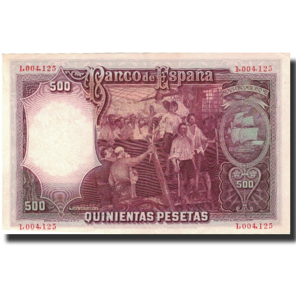 Banknote, Spain, 500 Pesetas, 1931, 1931-04-25, KM:84, UNC(60-62)