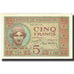 Biljet, Madagascar, 5 Francs, 1937, KM:35, SPL