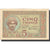 Banknote, Madagascar, 5 Francs, 1937, KM:35, AU(55-58)