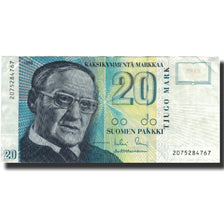 Banknote, Finland, 20 Markkaa, 1993, 1993, KM:122, VF(30-35)