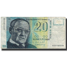 Banknote, Finland, 20 Markkaa, 1993, 1993, KM:122, VF(20-25)