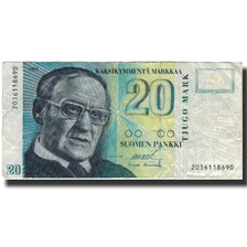 Banknote, Finland, 20 Markkaa, 1993, 1993, KM:122, VF(20-25)