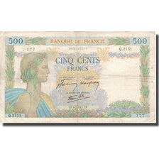 France, 500 Francs, La Paix, 1941, 1941-02-06, B+, Fayette:32.14, KM:95b