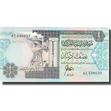 Nota, Líbia, 1/2 Dinar, Undated (2002), KM:63, UNC(63)
