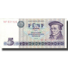 Banknot, Niemcy - NRD, 5 Mark, 1975, 1975, KM:27A, UNC(60-62)