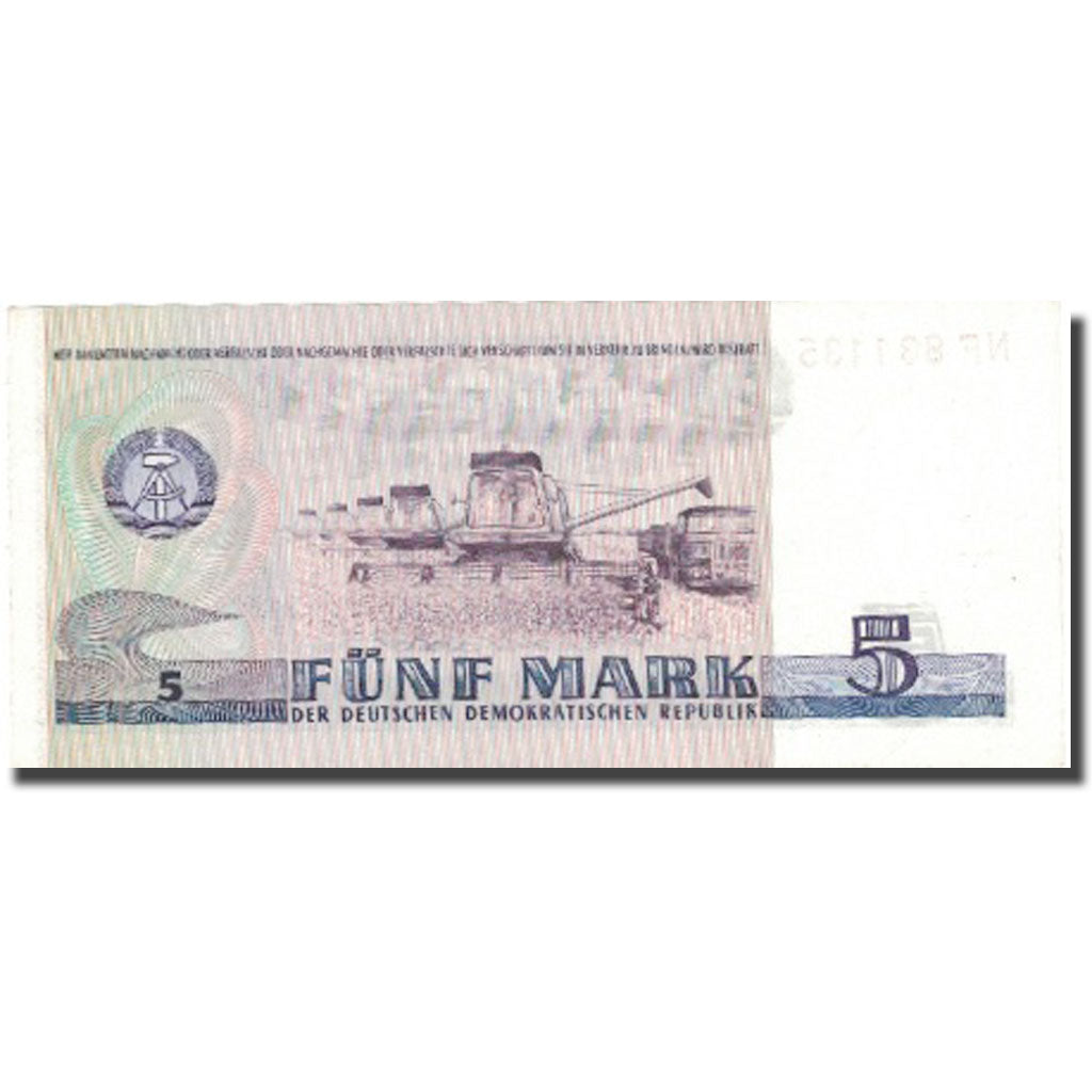 Banknote, Germany - Democratic Republic, 5 Mark, 1975, 1975, KM:27A, UNC(60-62)