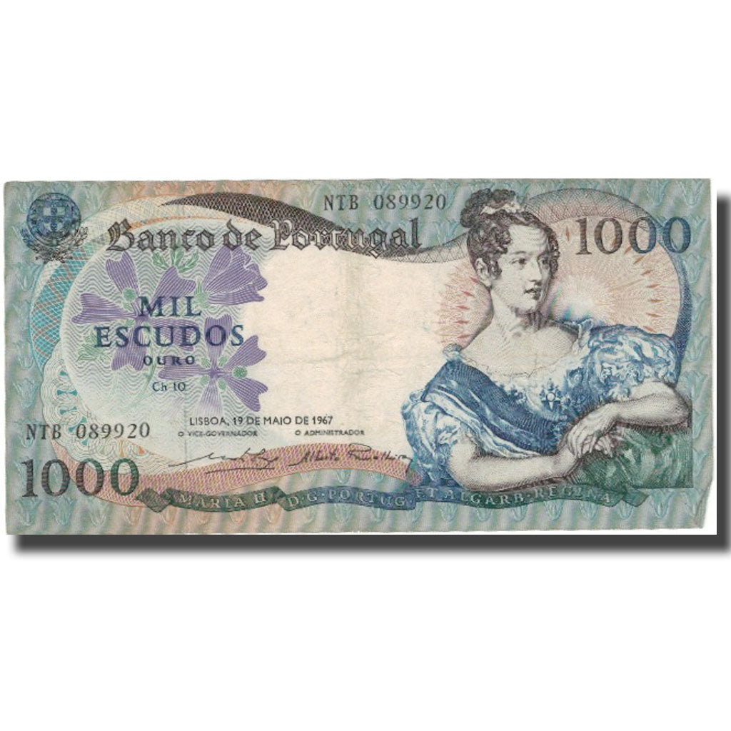 Banconote, Portogallo, 1000 Escudos, 1967, 1967-05-19, KM:172b, MB+