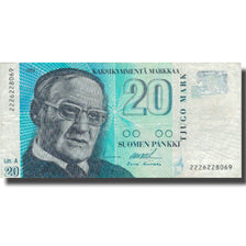 Geldschein, Finnland, 20 Markkaa, 1993, 1993, KM:123, S