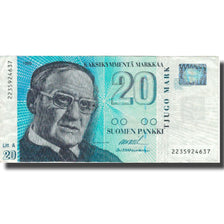 Banknot, Finlandia, 20 Markkaa, 1993, 1993, KM:123, VF(20-25)