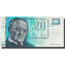 Banconote, Finlandia, 20 Markkaa, 1993, 1993, KM:123, MB