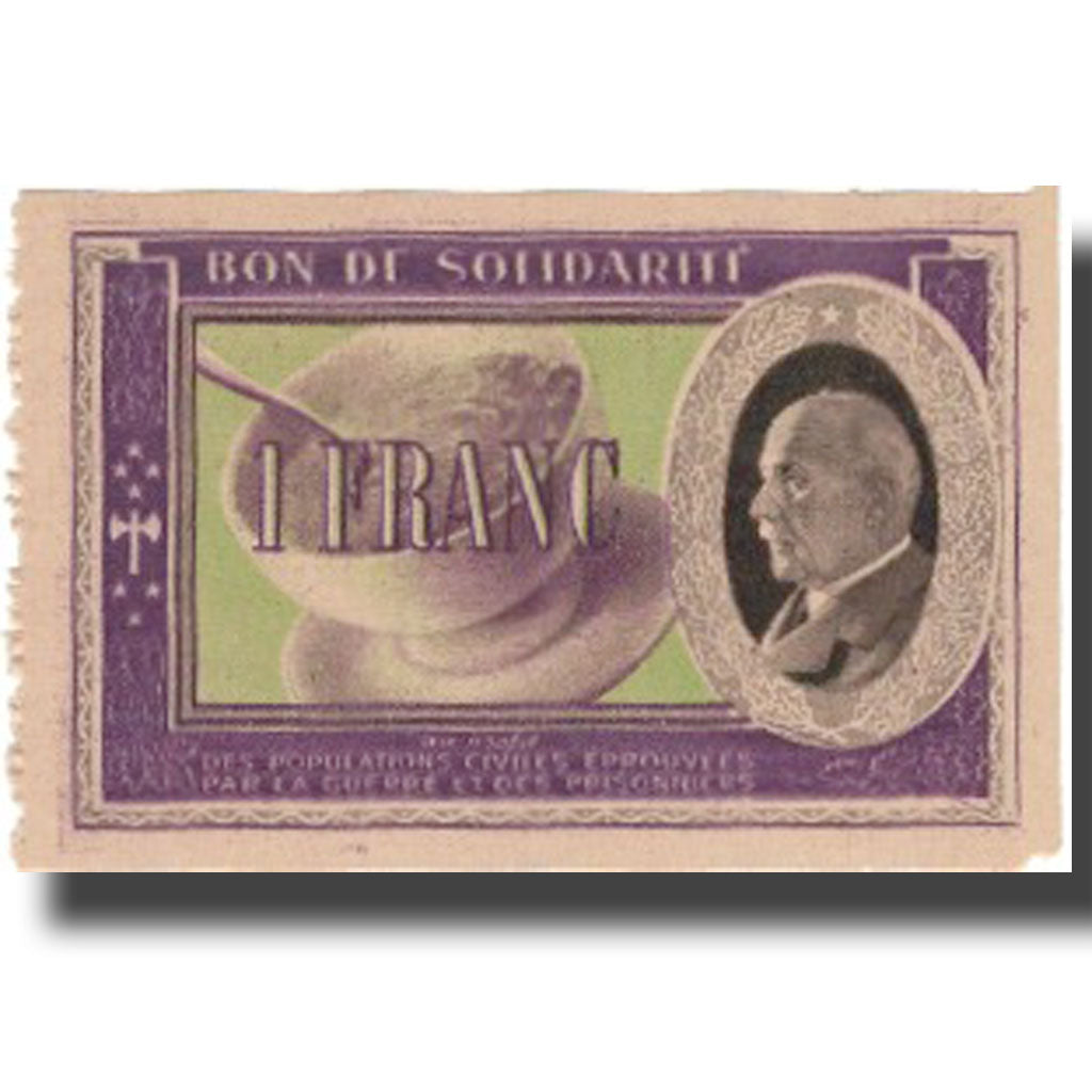 1 Franc, Undated, France, UNC(65-70), Secours National