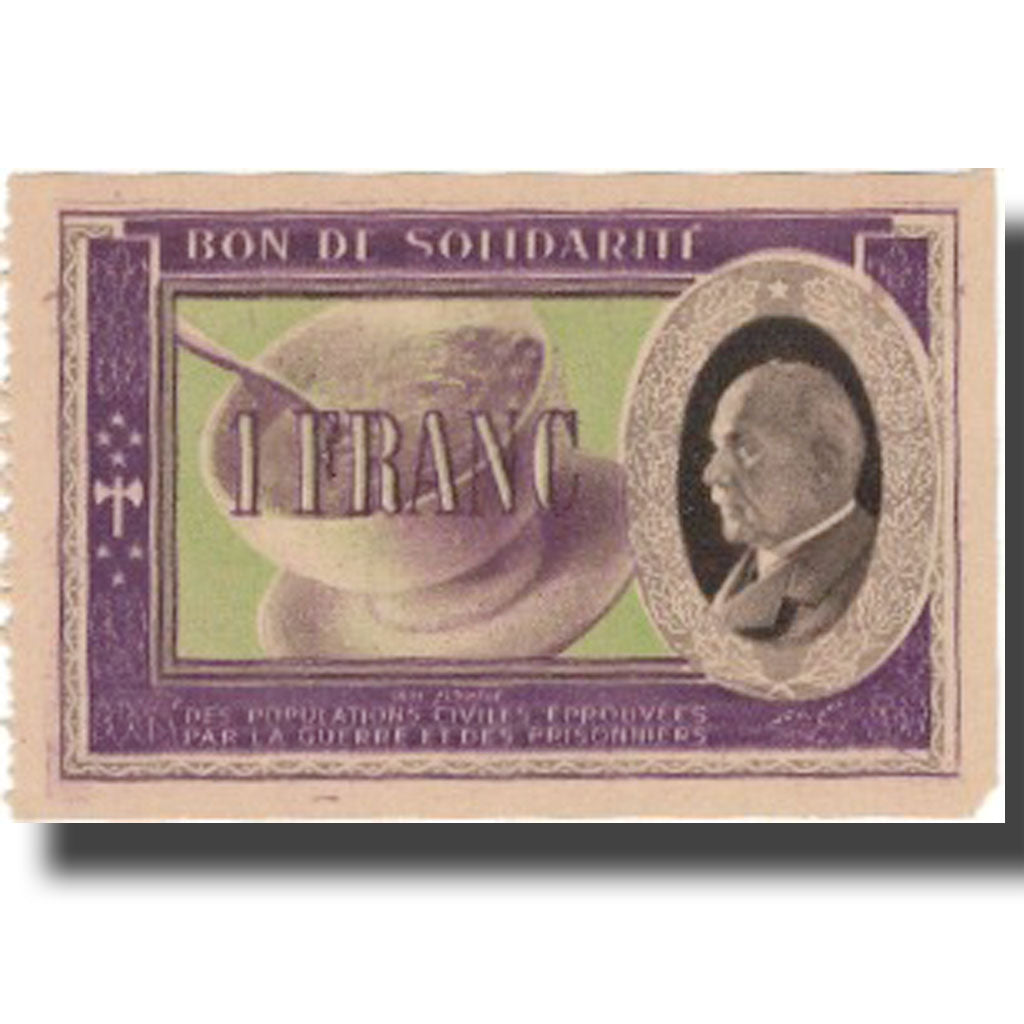 France, Secours National, 1 Franc, UNC(63)