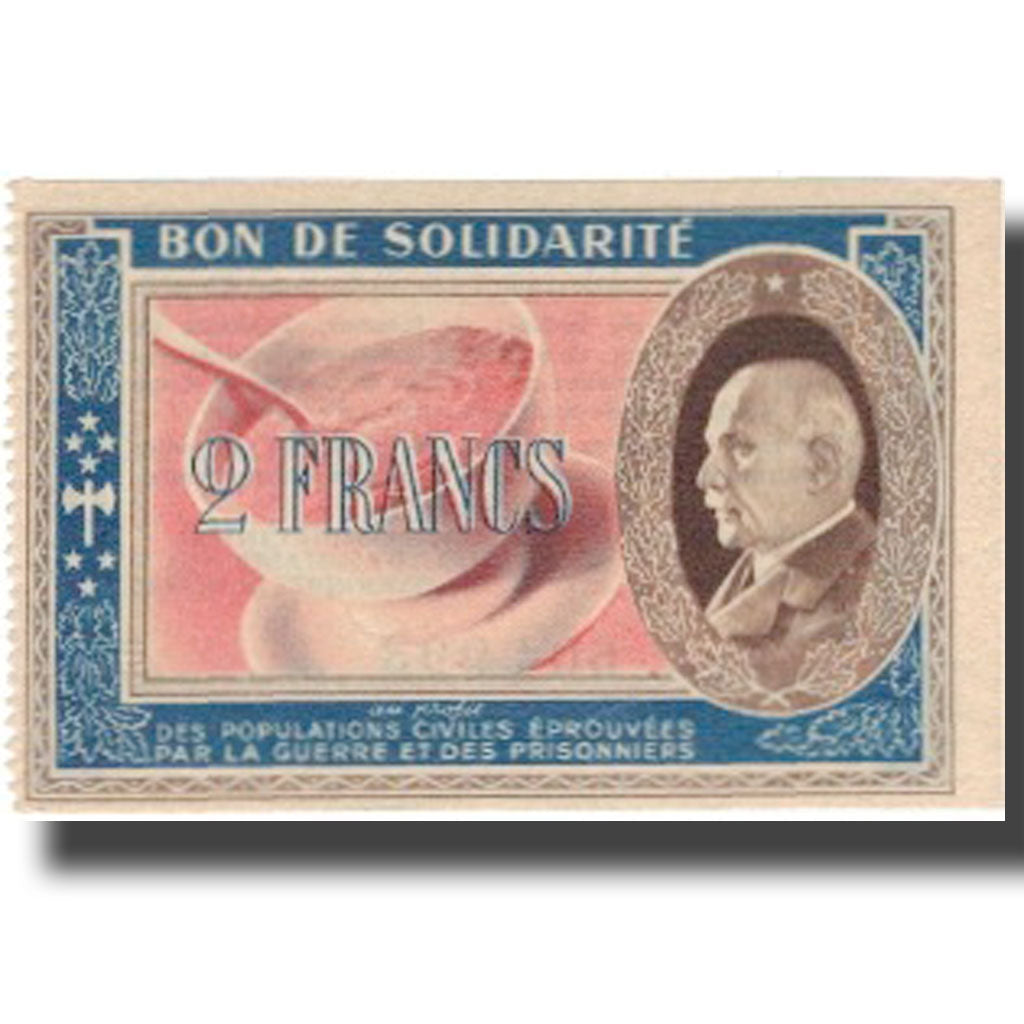 France, Bon de Solidarité, 2 Francs, 1941, UNC(65-70)