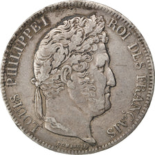 Coin, France, Louis-Philippe, 5 Francs, 1834, Strasbourg, EF(40-45), Silver