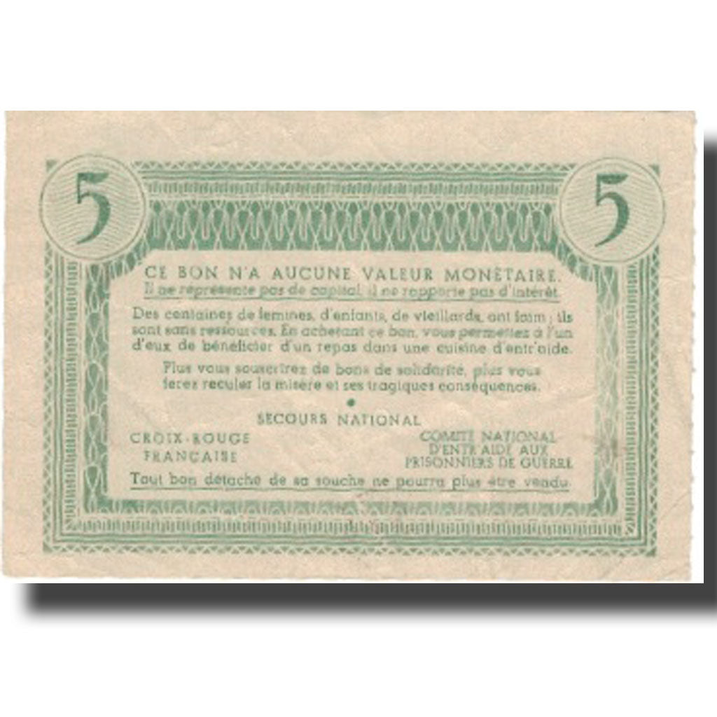 France, Comité National, 5 Francs, EF(40-45)