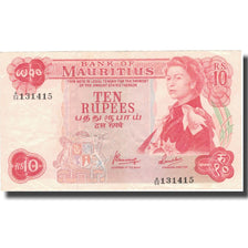 Nota, Maurícia, 10 Rupees, KM:31c, EF(40-45)