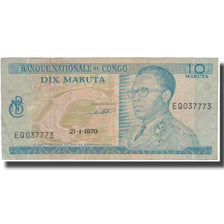 Biljet, Democratische Republiek Congo, 10 Makuta, 1970, 1970-01-21, KM:9a, B+