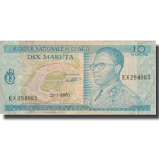 Billete, 10 Makuta, 1970, República Democrática de Congo, 1970-01-21, KM:9a