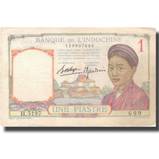 Nota, INDOCHINA FRANCESA, 1 Piastre, Undated (1932-1939), KM:54b, EF(40-45)