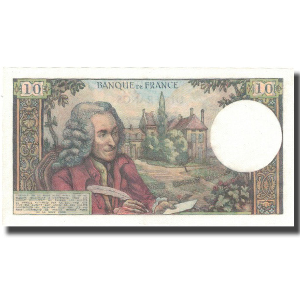 France, 10 Francs, Voltaire, 1968, 1968-04-04, AU(55-58), KM:147c