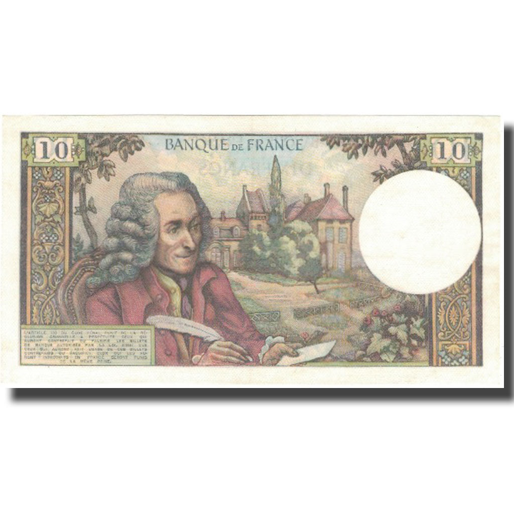 France, 10 Francs, Voltaire, 1972, 1972-09-07, UNC(60-62), Fayette:62.58