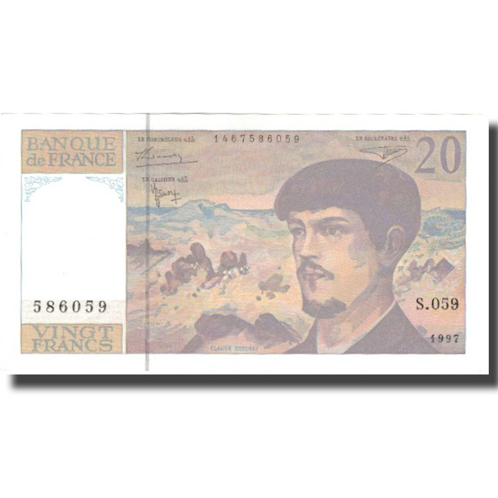 France, 20 Francs, Debussy, 1997, 1997, SPL+, Fayette:66ter.2, KM:151i