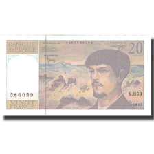 France, 20 Francs, Debussy, 1997, 1997, SPL+, Fayette:66ter.2, KM:151i