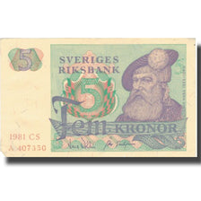 Banknote, Sweden, 5 Kronor, 1981, 1981, KM:51d, F(12-15)