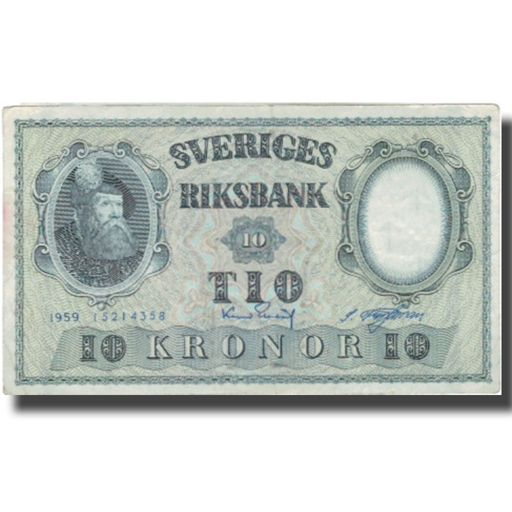 Banknote, Sweden, 10 Kronor, 1959, 1959, KM:43g, EF(40-45)