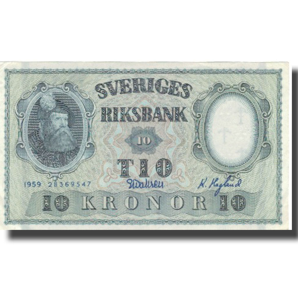 Banknote, Sweden, 10 Kronor, 1959, 1959, KM:43g, AU(50-53)