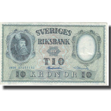 Billete, 10 Kronor, 1958, Suecia, 1958, KM:43e, BC+