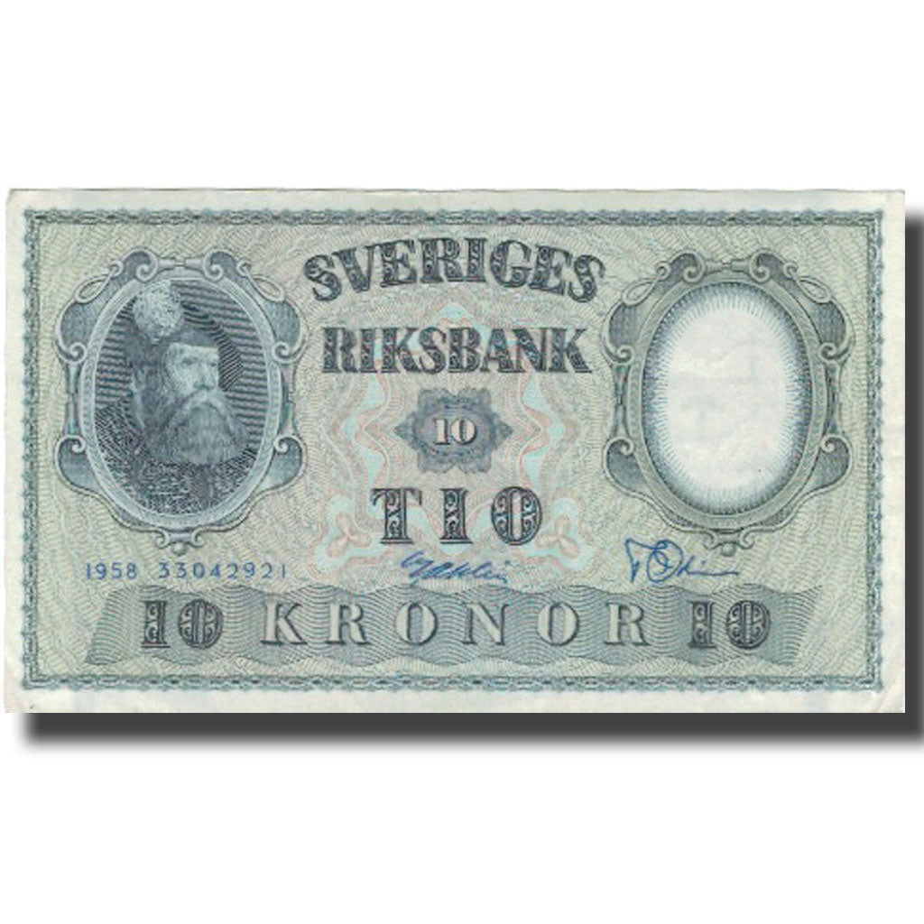Banknote, Sweden, 10 Kronor, 1958, 1958, KM:43e, EF(40-45)