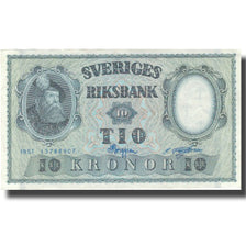 Banconote, Svezia, 10 Kronor, 1957, 1957, KM:43d, BB+