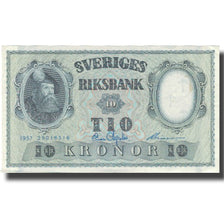 Banknote, Sweden, 10 Kronor, 1957, 1957, KM:43d, AU(50-53)