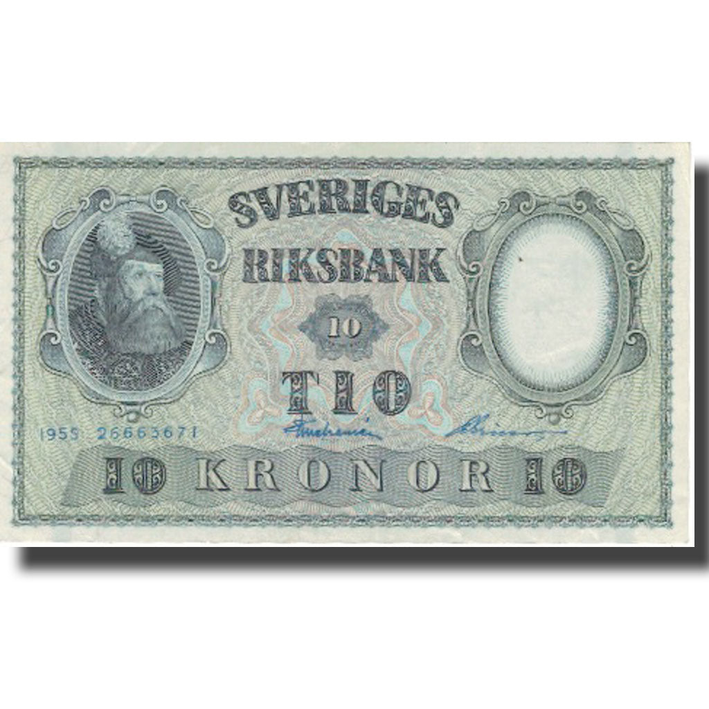 Banconote, Svezia, 10 Kronor, 1955, 1955, KM:43c, BB+