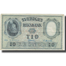Banknote, Sweden, 10 Kronor, 1954, 1954, KM:43b, VF(30-35)