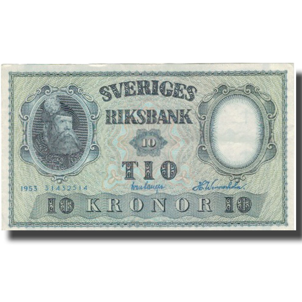 Banknote, Sweden, 10 Kronor, 1953, 1953, KM:43a, AU(50-53)