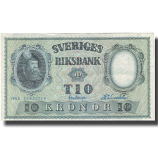 Banknote, Sweden, 10 Kronor, 1953, 1953, KM:43a, AU(50-53)