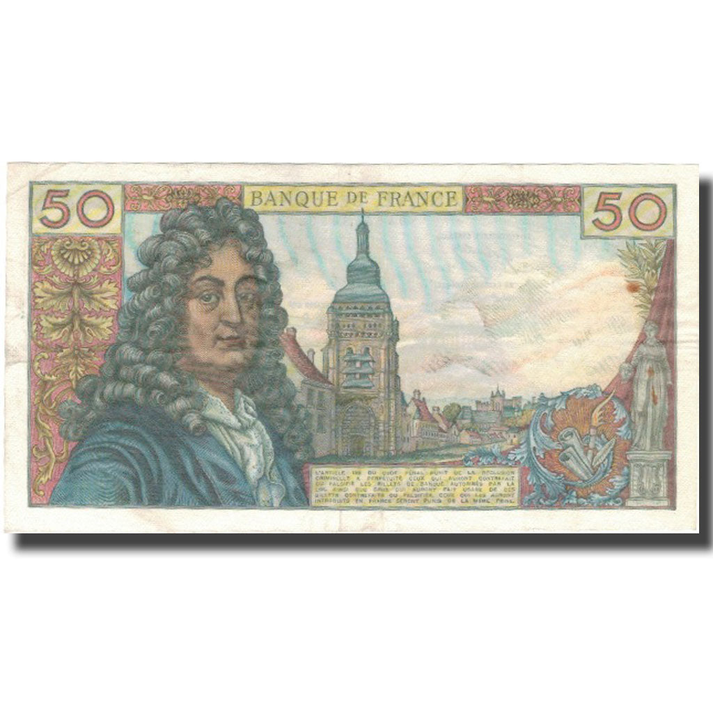 França, 50 Francs, Racine, 1971, 1971-11-05, EF(40-45), Fayette:64.19, KM:148d