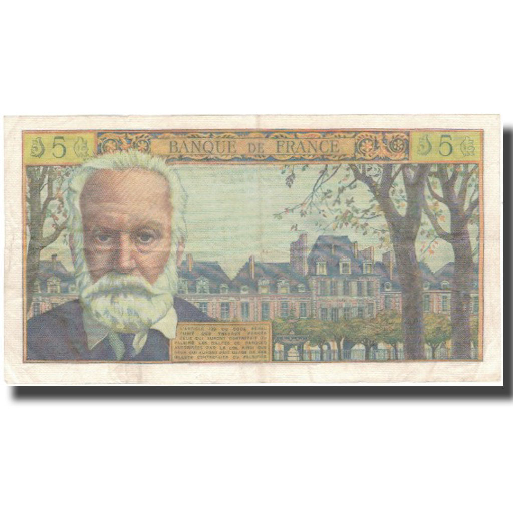 França, 5 Nouveaux Francs, Victor Hugo, 1960, 1960-02-04, EF(40-45)