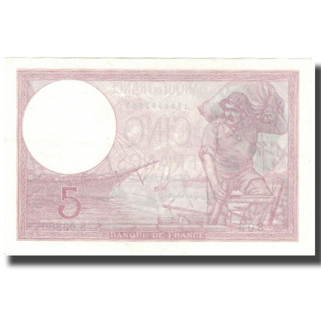 França, 5 Francs, Violet, 1939, 1939-10-05, UNC(63), Fayette:4.11, KM:83