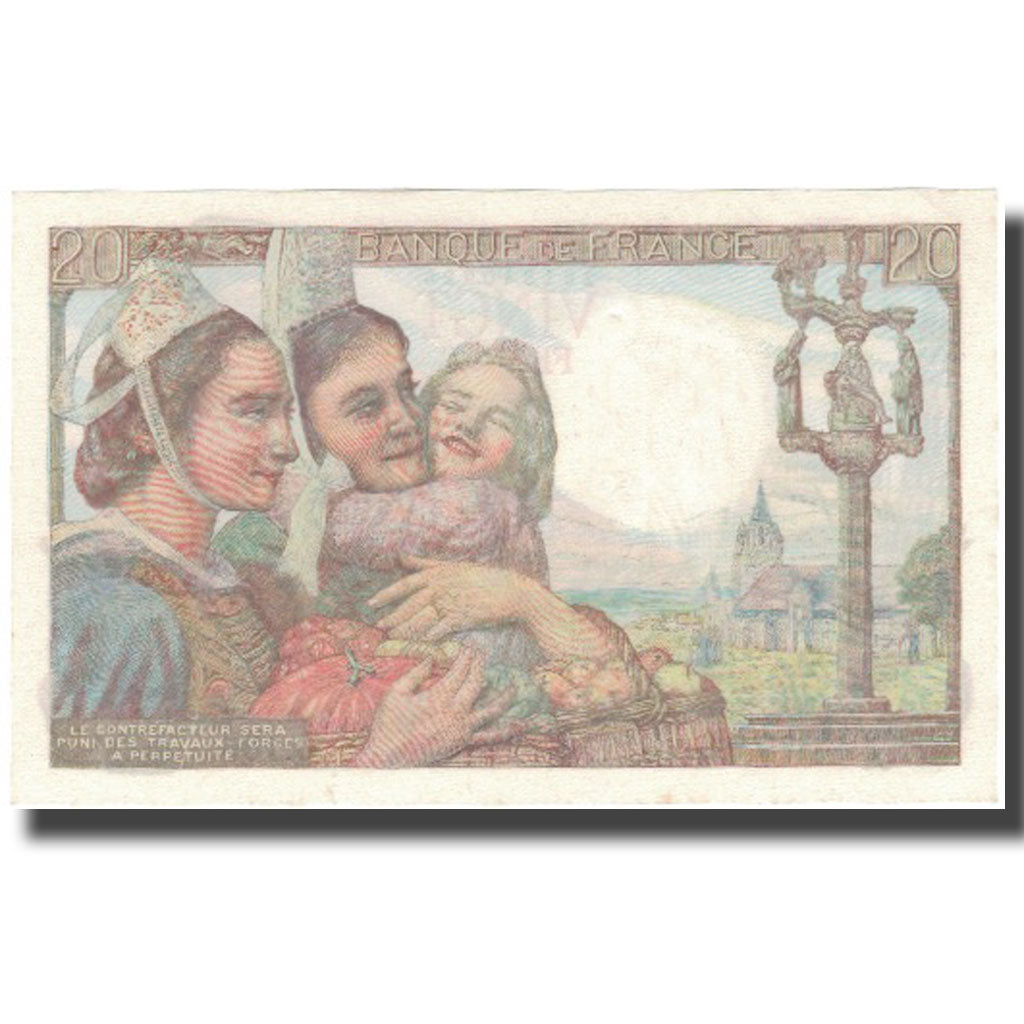 Francia, 20 Francs, Pêcheur, 1943, 1943-10-07, SPL, KM:100a