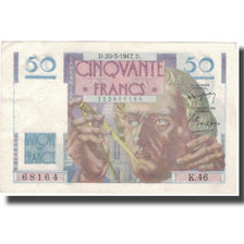 France, 50 Francs, Le Verrier, 1947, 1947-03-20, AU(50-53), Fayette:20.7