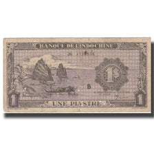 Banknot, FRANCUSKIE INDOCHINY, 1 Piastre, Undated (1942-45), KM:59a, VF(20-25)